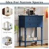 Navy Slim Storage Console Table