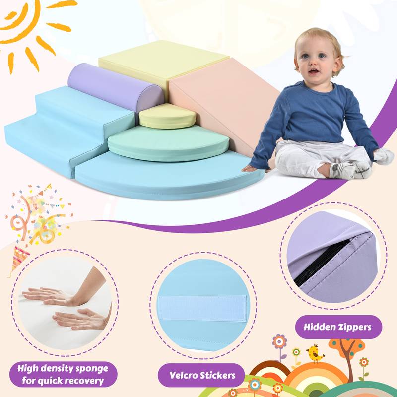 Colorful Soft Foam Climbing Playset for Toddlers
