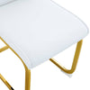 Elegant Arch Dining Chairs - Set of 4 White with Gold Legs