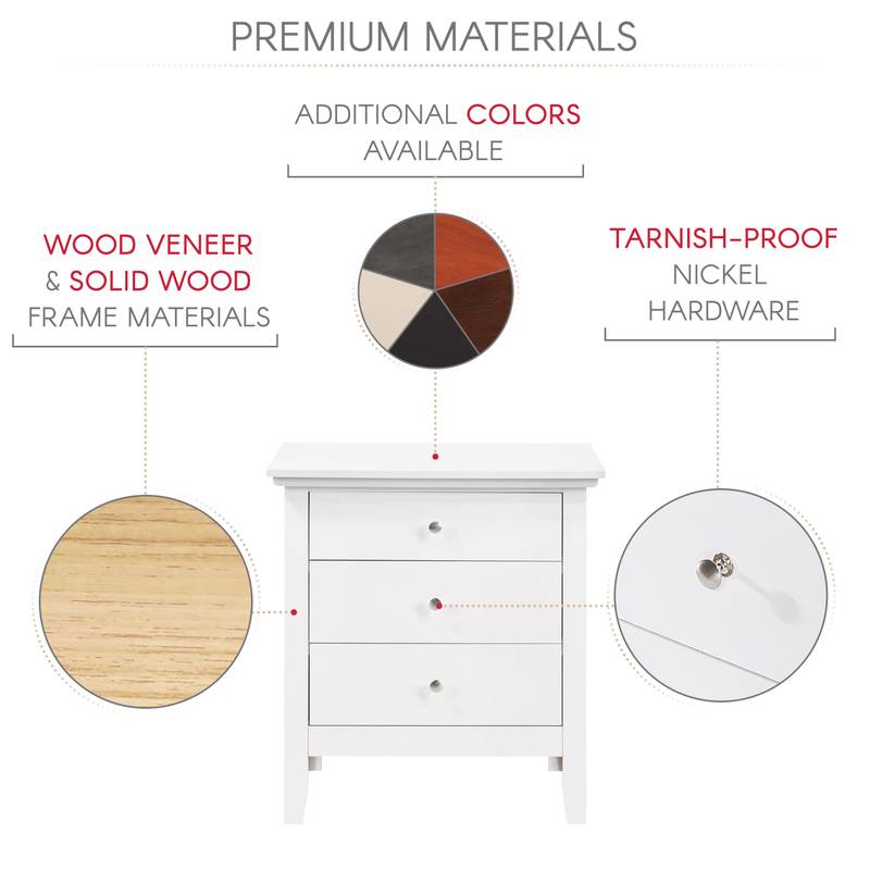 Chic White Nightstand