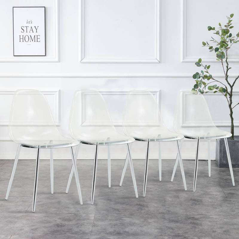 Clear Chic Dining Chairs Set