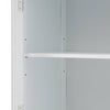Chic Tall Bathroom Cabinet with Glass Doors & Adjustable Shelves