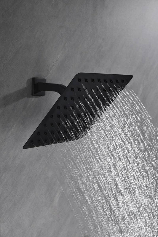 Luxury Rainfall Shower Head - Slim Steel Design with Self-Cleaning Nozzles