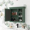 Sleek Mirror Medicine Cabinet with Open Shelves