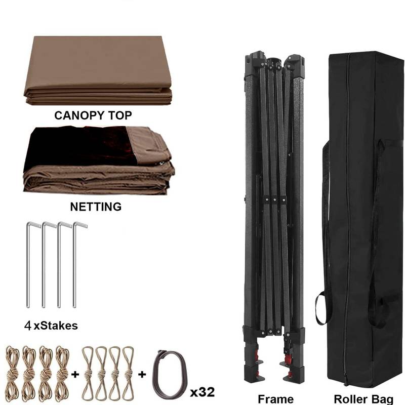 Cozy Pop-Up Canopy Gazebo with Netting and Soft Top