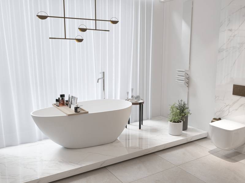 Dreamy Stone Resin Soaking Tub