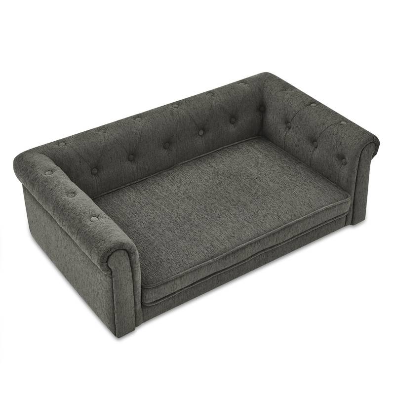 Chic Elevated Dog Couch - Stylish Comfort for Small and Medium Pups