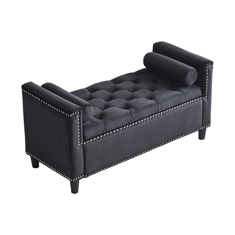 Velvet Charm Entryway Bench