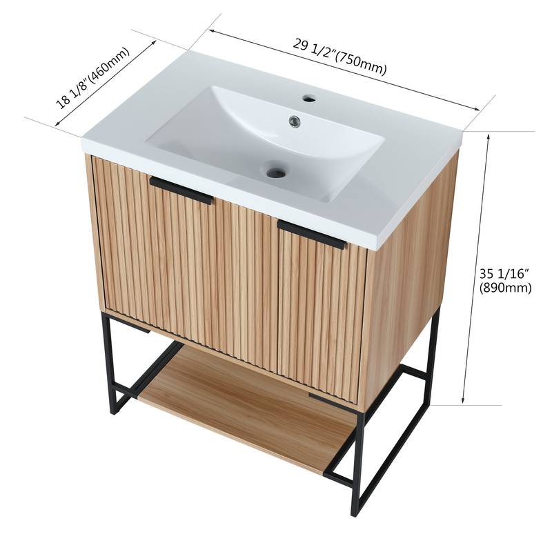 Sleek Resin Bathroom Vanity