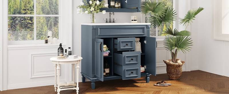 Chic Modern Vanity with Soft-Close Storage