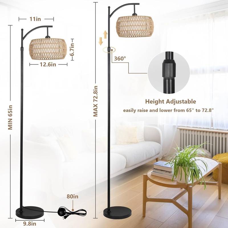 Cozy Glow Arc Lamp with Remote