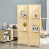 Bamboo Folding Privacy Screen & Storage Divider