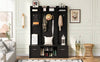 All-in-One Entryway Bench with Coat Rack & Storage