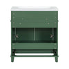 Vintage Green Bathroom Vanity with Soft-Close Storage