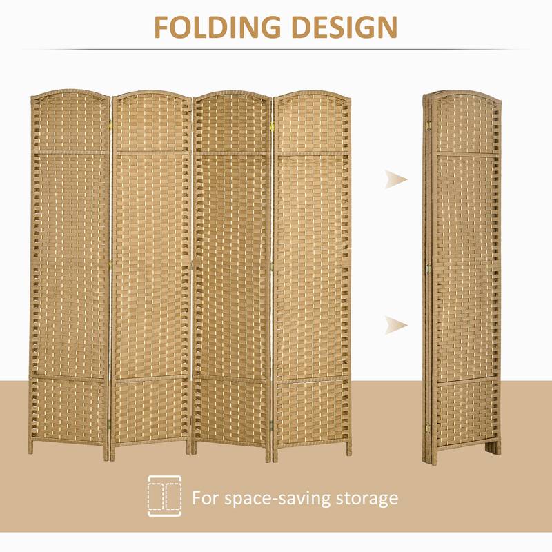 Chic Privacy Screen - Stylish 4-Panel Room Divider