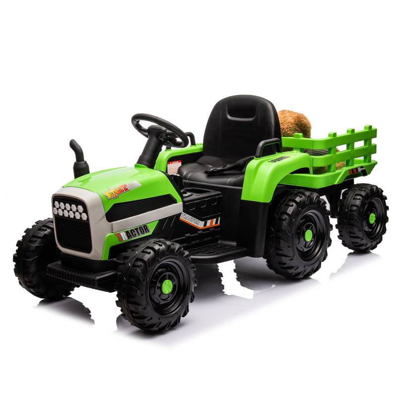 Electric Adventure Tractor with Trailer for Kids