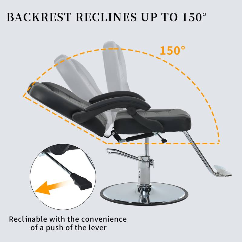 Ultimate Comfort Barber Chair - Stylish & Versatile Salon Seat