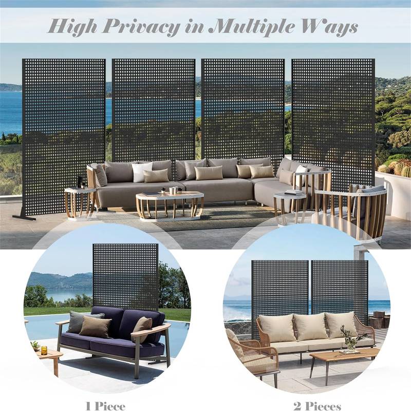 Chic Metal Privacy Divider for Indoor & Outdoor Spaces