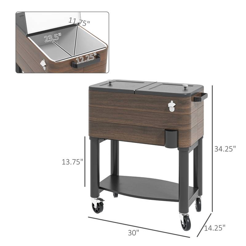 Chill & Grill Patio Cooler Cart