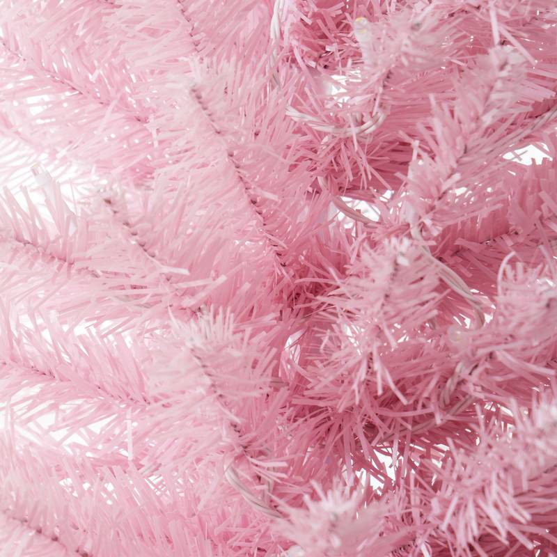 Cozy Pink Pre-Lit Slim Christmas Tree