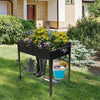 Garden Cart Planter with Wheels - Mobile Elevated Bed for Herbs & Veggies