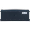 Navy Storage Bench with Cushion & Shelves
