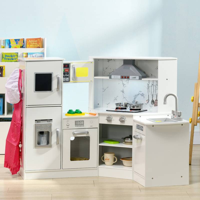 Qaba Kids' Wooden Play Kitchen Set - Pretend Chef's Dream