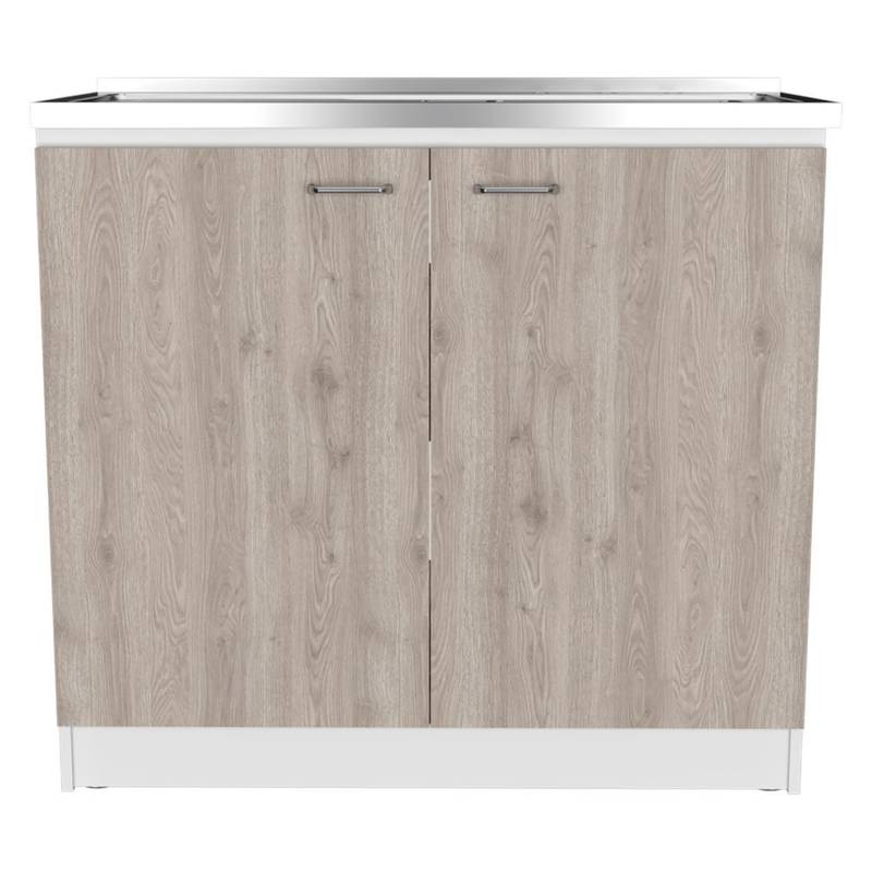 Smokey Oak Utility Sink & Cabinet Combo