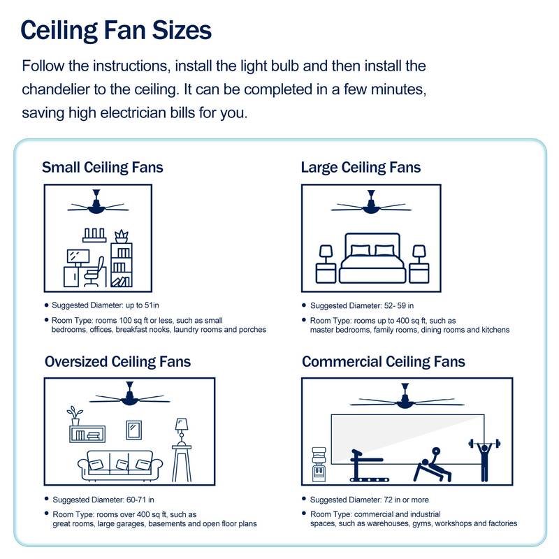 Sleek Matte Black Ceiling Fan with Remote and Optional Glass Shade