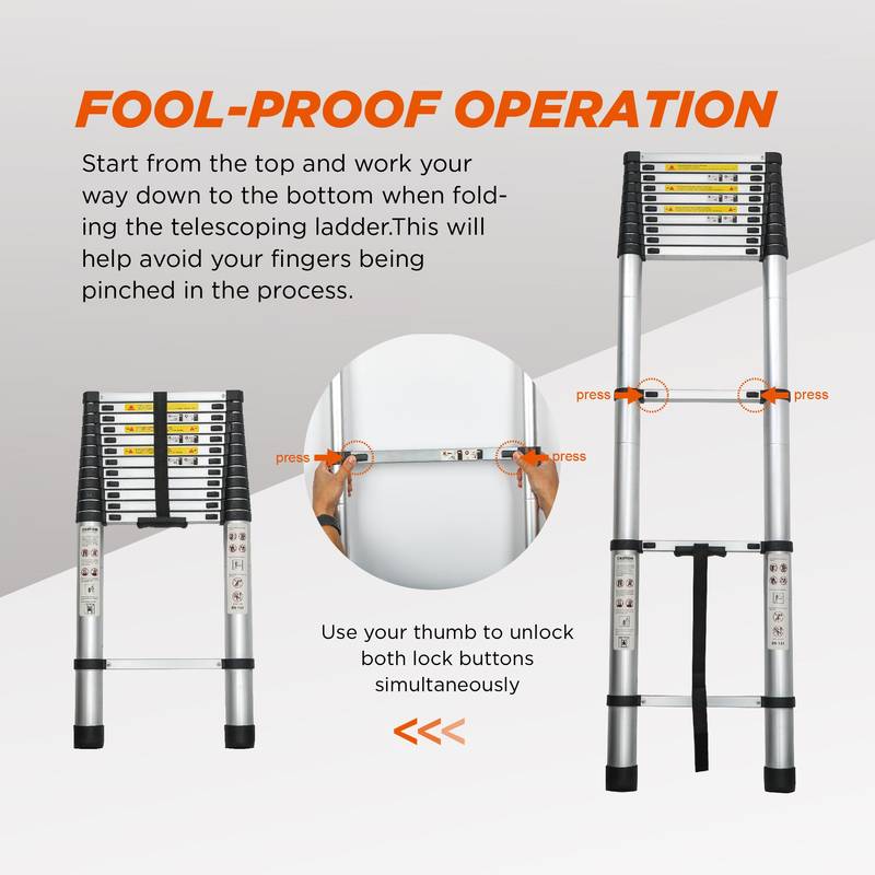 Versatile Telescoping Ladder - Lightweight, Heavy-Duty & Portable!