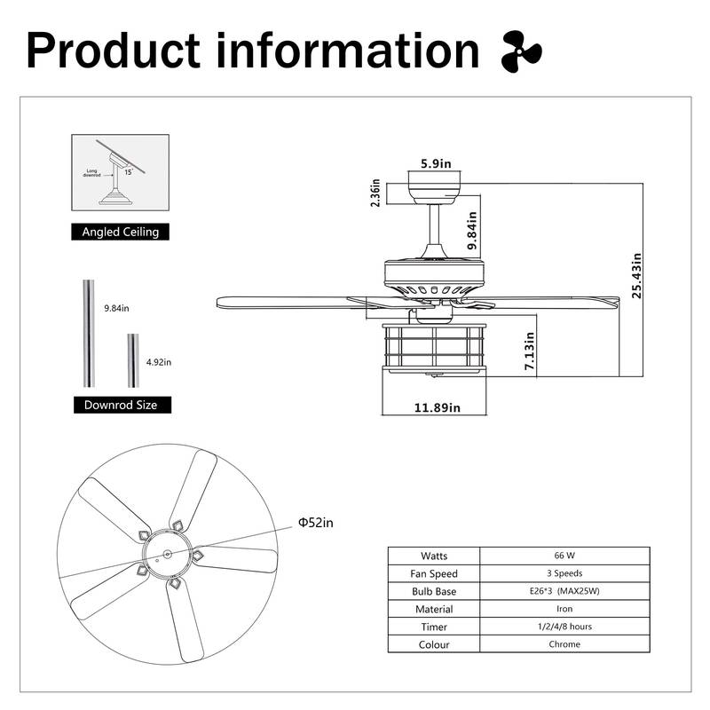 Dreamy LED Ceiling Fan with Remote – Rustic Charm Meets Modern Style!