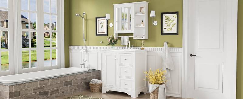 Elegant Modern Bathroom Vanity Set