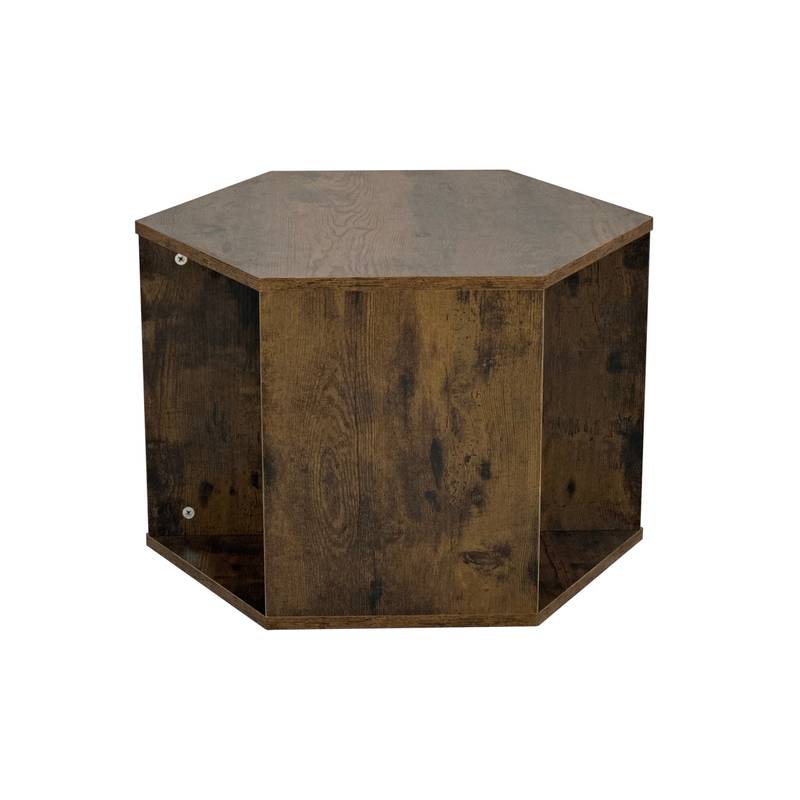Charming Hexagon Wooden Side Table