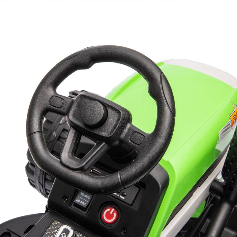 Electric Adventure Tractor with Trailer for Kids