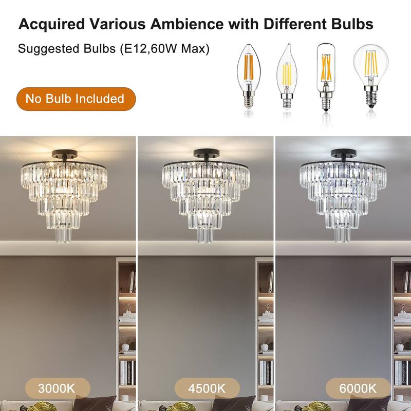 Elegant Black Crystal Chandelier for Modern Spaces