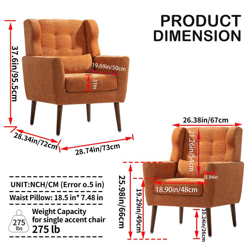 Chic Chenille Lounge Chair – Cozy Armchair for Any Space