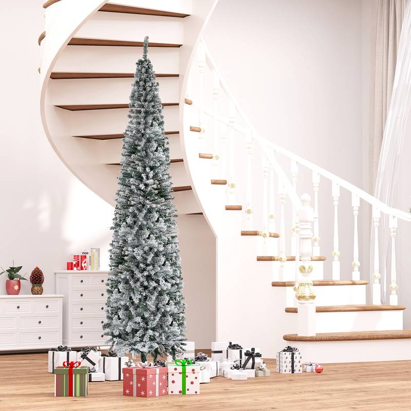 Frosted Slim Christmas Tree