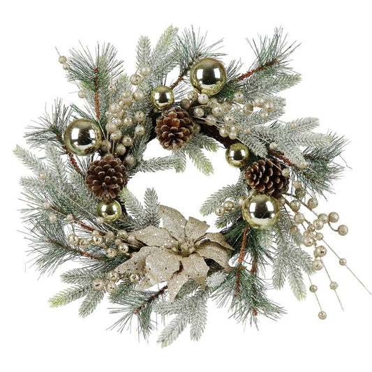 Twinkling Christmas Door Wreath