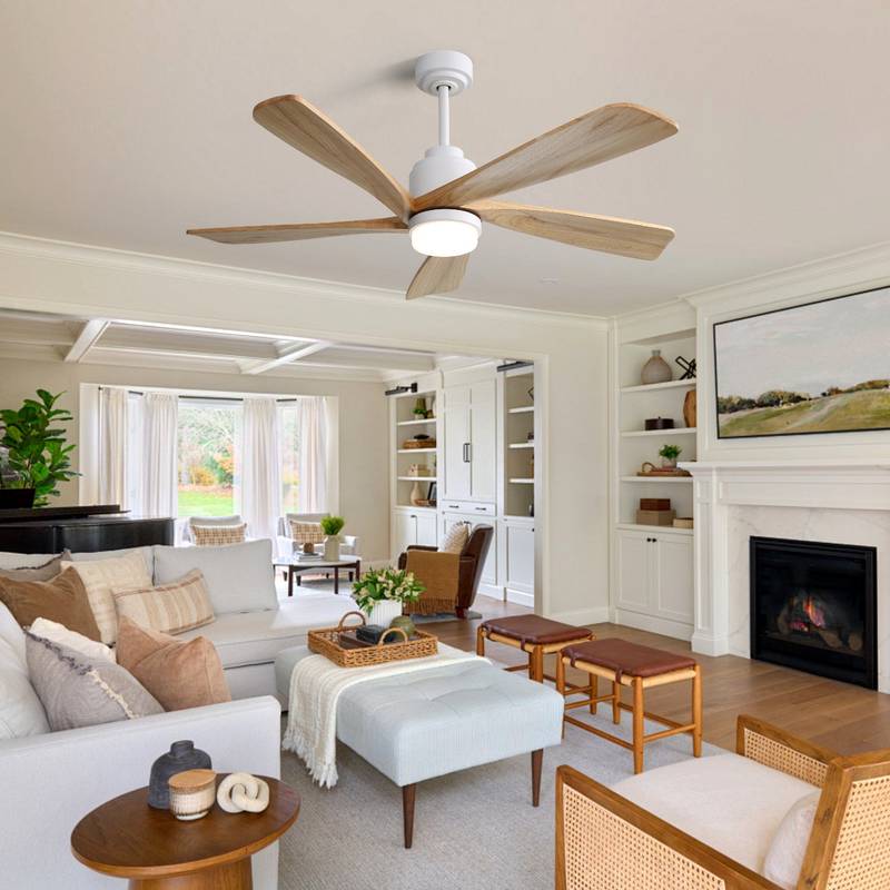Smart Breeze Ceiling Fan with Dimmable LED & Remote Control