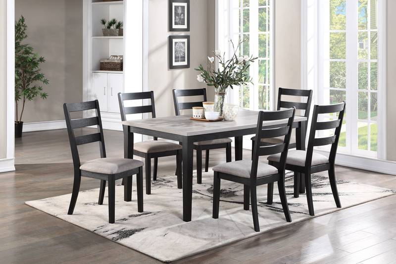 Charming Rustic Dining Set with Cushioned Chairs