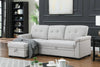 Cozy Reversible Sleeper Sectional with Chaise Storage - Light Gray Linen