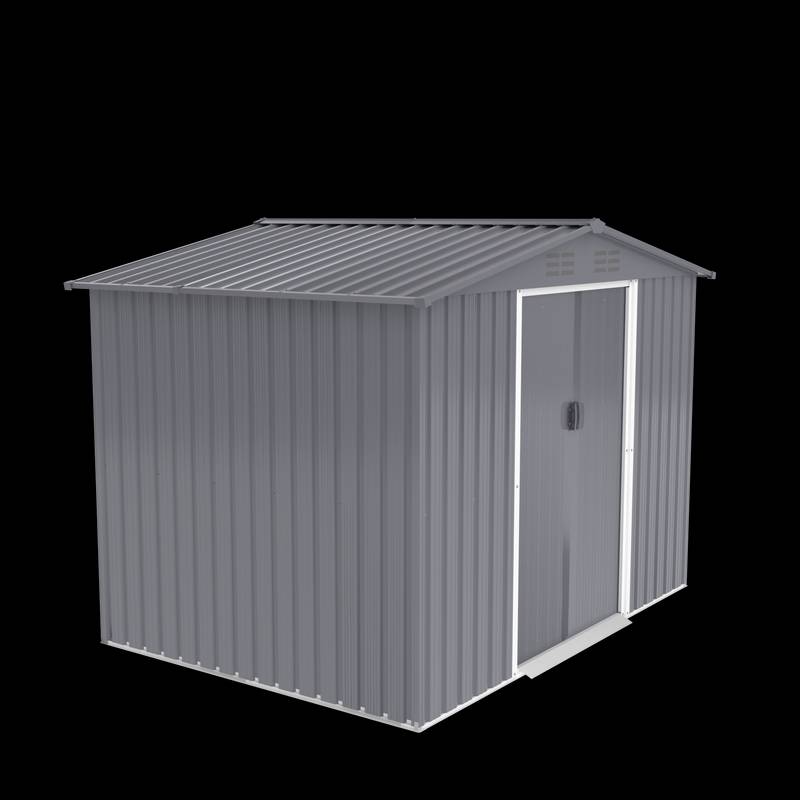 Spacious Metal Outdoor Shed with Sliding Doors – Perfect for Tools and Gear!