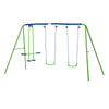 Backyard Bliss Metal Swing Set with Glider