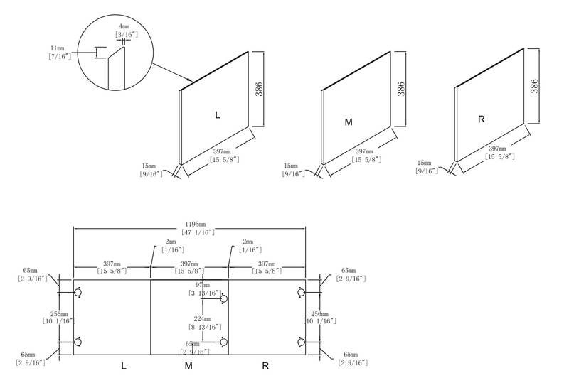 Chic Bathroom Cabinet Door Panel