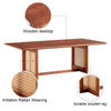 Walnut Rattan-Inspired Tea Table