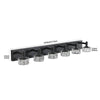 Chic Black LED Vanity Light with Crystal Shades
