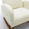 Comfy Rocking Chair with Wooden Legs
