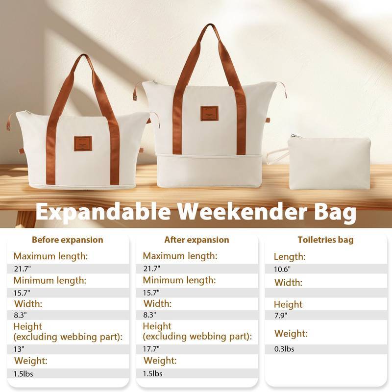 Chic Travel Trio: Lightweight Cream Carry-On Luggage Set