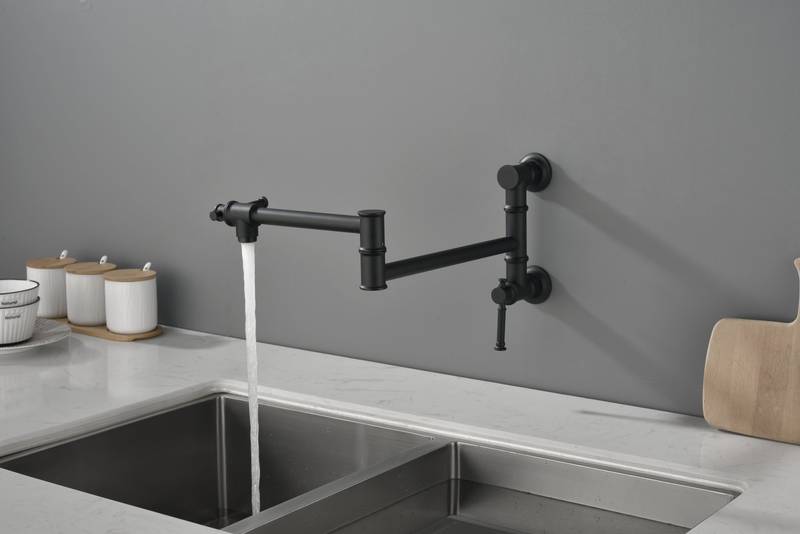 Brass Wall-Mounted Pot Filler Faucet