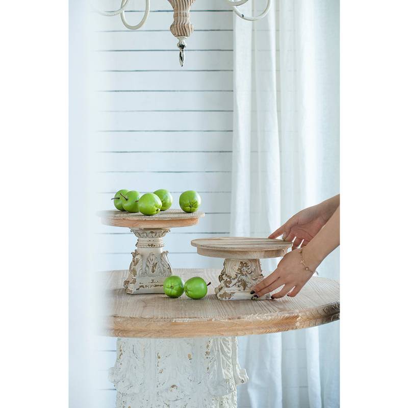 Charming Wooden Cake Stand with Sturdy Base